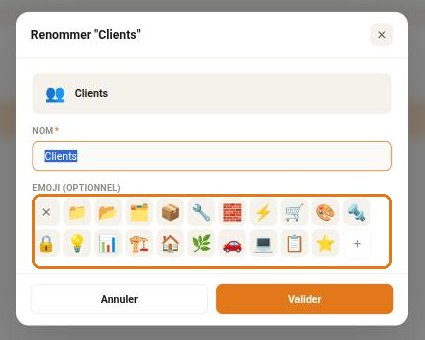 Renommer un dossier avec emoji